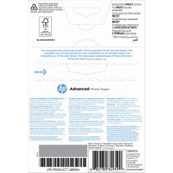 Papier Photo HP Advanced Photo glacé 250g m² - 25 feuilles 10x15 cm