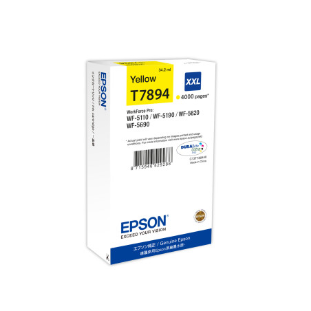 Cartouche d'encre Epson T7894 XXL (Jaune)