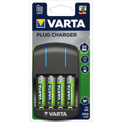 Chargeur de Piles Varta + 4 piles rechargeables AA
