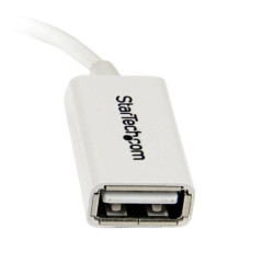 Adaptateur micro USB mâle vers USB femelle (OTG) Startech pour smartphone tablette (Blanc)