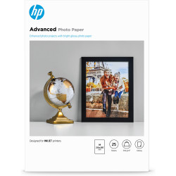 Papier photo HP Advanced Glossy Brillant - 25 feuilles 21x29.7 cm