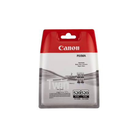 Pack 2 cartouches d'encre Canon PG-520BK (Noir)