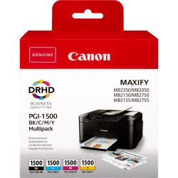 Pack 4 cartouche d'encre CANON PGI-1500 (Noir, Cyan, Magenta, Jaune)