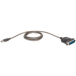 Cable adaptateur Manhattan USB Type A vers Parallèle DB25 1,8m (Noir)