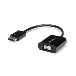 Convertisseur Startech DisplayPort mâle 1.2 vers VGA femelle (D-sub DE-15) 10cm (Noir)
