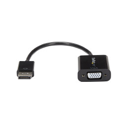 Convertisseur Startech DisplayPort mâle 1.2 vers VGA femelle (D-sub DE-15) 10cm (Noir)