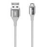 Cable Belkin USB 2.0 type A - Micro B M M 1,2m (Argent)