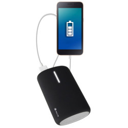 Kit Station de charge NGS TwinPeaks avec 2x Batteries USB 5000 mAh pour smartphones (Noir Gris)