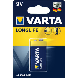 Pile Alcaline Varta Longlife 9V (6LR61)