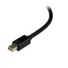 Câble adaptateur Startech Mini DisplayPort mâle 1.2 vers HDMI femelle (Type A), VGA et DVI 15cm (Noir)