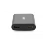 Adaptateur USB-C Urban Factory Hubee vers HDMI + Display Port + RJ45 + Lecteur de Carte Micro SD SD et Hub 2 ports