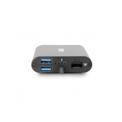 Adaptateur USB-C Urban Factory Hubee vers HDMI + Display Port + RJ45 + Lecteur de Carte Micro SD SD et Hub 2 ports
