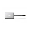 Adaptateur USB-C Urban Factory Hubee vers HDMI + Display Port + RJ45 + Lecteur de Carte Micro SD SD et Hub 2 ports