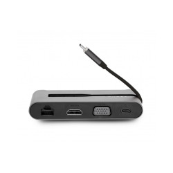 Adaptateur USB-C Urban Factory Hubee vers HDMI + VGA + RJ45 + Hub 3 ports