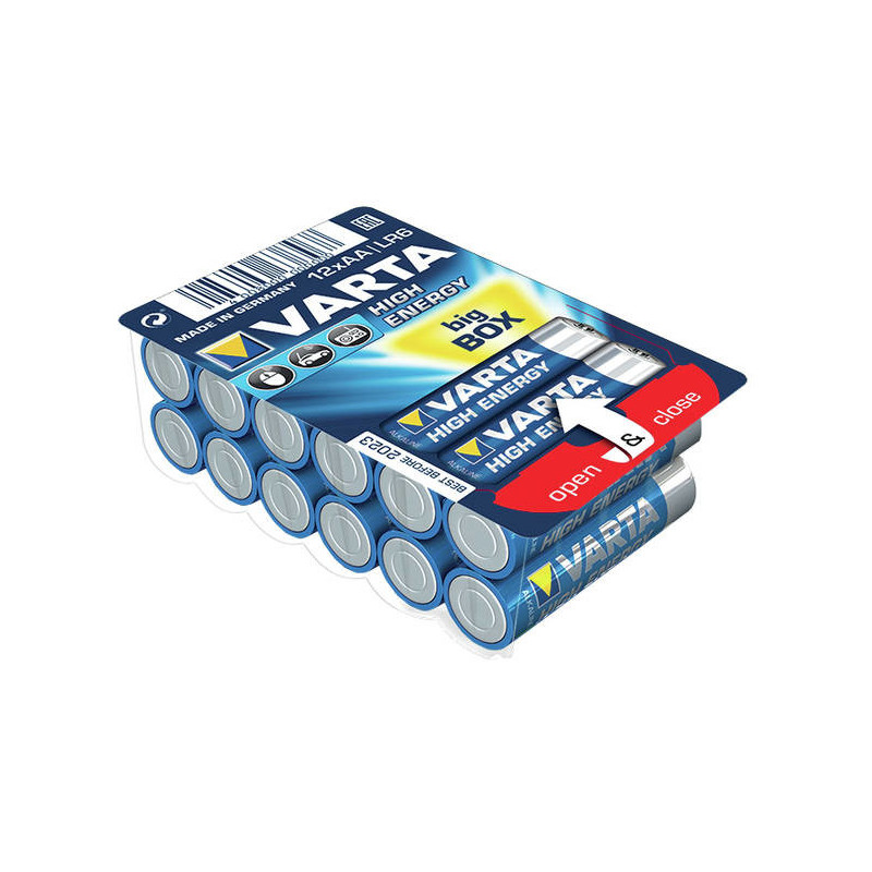 Lot de 12 piles Alcaline Varta Longlife Power type AA 1,5V (LR6) Lot de 12 piles Alcaline Varta Longlife Power type AA 1,5V (LR6)