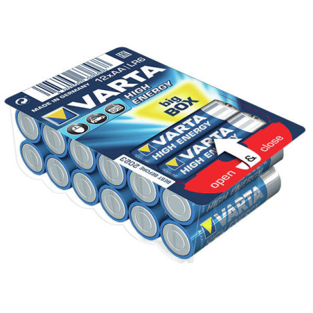 Lot de 12 piles Alcaline Varta Longlife Power type AA 1,5V (LR6)