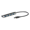 Hub 4x USB 3.0 alimenté I-Tec Metal Charging (Gris)