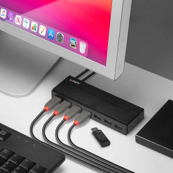 Hub USB 3.1 Lindy 7 ports avec alimentation
