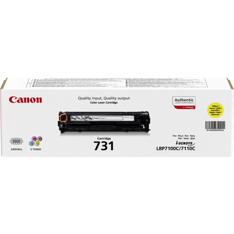 Toner Canon 731 Jaune (1500 pages)