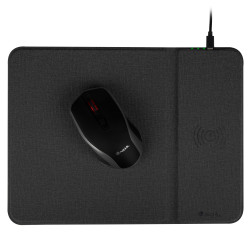 Tapis de souris NGS CruiseKit avec chargeur sans fil Qi et souris sans fil (Noir)