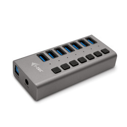 Hub USB 3.0 alimenté I-Tec Charging 36W - 7 ports (Gris)