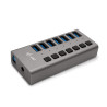 Hub USB 3.0 alimenté I-Tec Charging 36W - 7 ports (Gris)
