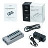Hub USB 3.0 alimenté I-Tec Charging 36W - 7 ports (Gris)