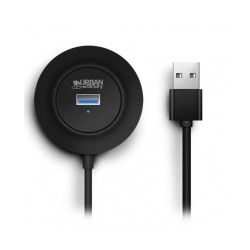 Hub USB 2.0 Urban Factory Minee 4 ports (Noir)