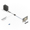 Câble adaptateur Lindy DisplayPort mâle 1.2 vers DVI-D femelle 15cm (Noir)