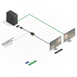 Câble adaptateur Lindy DisplayPort mâle 1.2 vers DVI-D femelle 15cm (Noir)