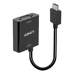 Convertisseur Lindy HDMI mâle (Type A) 1.3 vers VGA femelle (D-sub DE-15) 10cm (Noir)