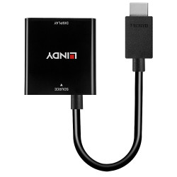 Convertisseur Lindy HDMI mâle (Type A) 1.3 vers VGA femelle (D-sub DE-15) 10cm (Noir)