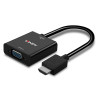 Convertisseur Lindy HDMI mâle (Type A) 1.3 vers VGA femelle (D-sub DE-15) 10cm (Noir)