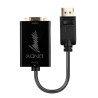 Convertisseur Lindy DisplayPort mâle vers VGA femelle (D-sub DE-15) 15cm (Noir)