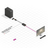Convertisseur Lindy DisplayPort mâle vers VGA femelle (D-sub DE-15) 15cm (Noir)