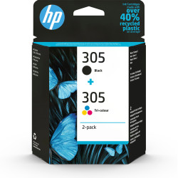 Pack 2 Cartouches d'encre HP 305 (Noir + Couleurs)