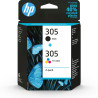 Pack 2 Cartouches d'encre HP 305 (Noir + Couleurs)