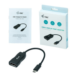 Cable adaptateur USB Type C I-Tec vers DisplayPort 10cm (Noir)