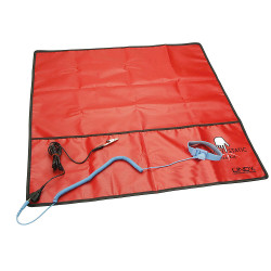 Tapis antistatique portable Lindy (Rouge)
