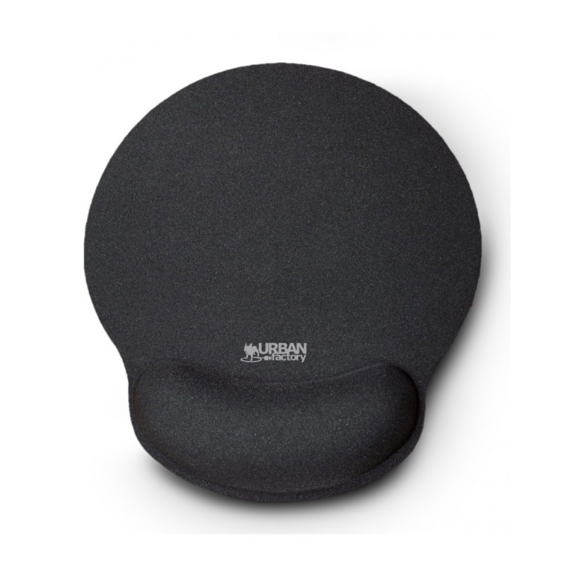 Tapis de souris avec repose poignet en gel Urban Factory Softee (Noir)