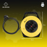 Rallonge électrique Enrouleur 4 prises NGS Grid Round 10m (Noir Jaune)