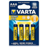 Lot de 4 piles Alcaline Varta Longlife type AAA 1,5V (LR03)