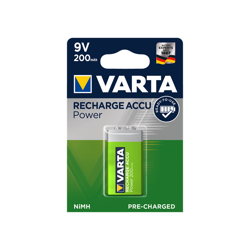 Pile rechargeable Varta Accu Rechargeable type 6HR61 9V 200mAh Pile rechargeable Varta Accu Rechargeable type 6HR61 9V 200mAh