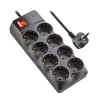 Multiprise Surtension NGS Surge Pole 800 - 8 prises + Interrupteur 1,50m (Noir)
