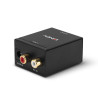 Convertisseur Lindy RCA mâle vers Toslink-Coaxial (Noir)