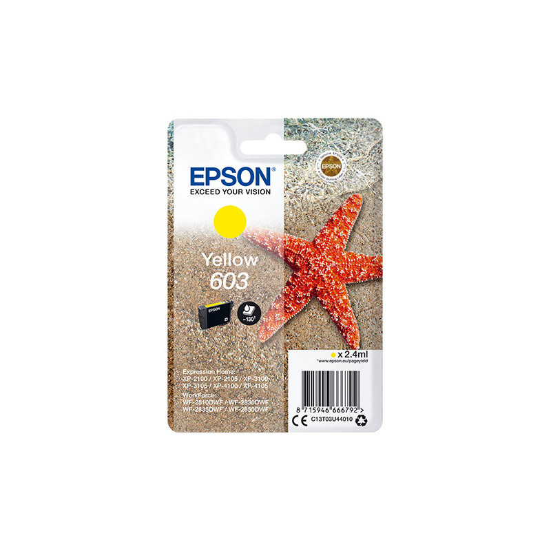 Cartouche d'encre Epson Etoile de mer 603 (Jaune)