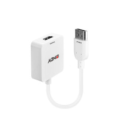 Câble adaptateur Lindy DisplayPort mâle 1.1 vers HDMI femelle 1.4 (Type A) 10cm (blanc)