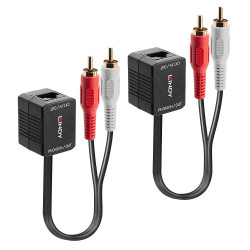 Extendeur Lindy 2x RCA via RJ45 jusqu'à 500m