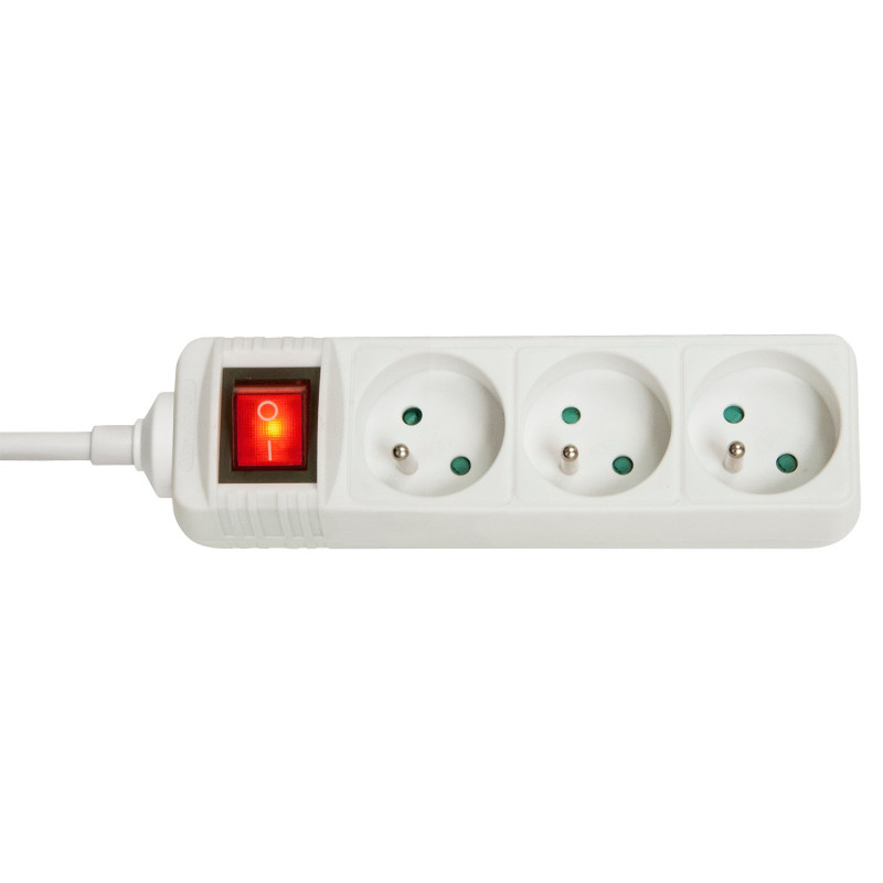 Multiprise 3 prises Lindy + Interrupteur 1.50m (Blanc) Multiprise 3 prises Lindy + Interrupteur 1.50m (Blanc)