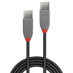 Cable Lindy USB 2.0 type A M M 3m (Gris)